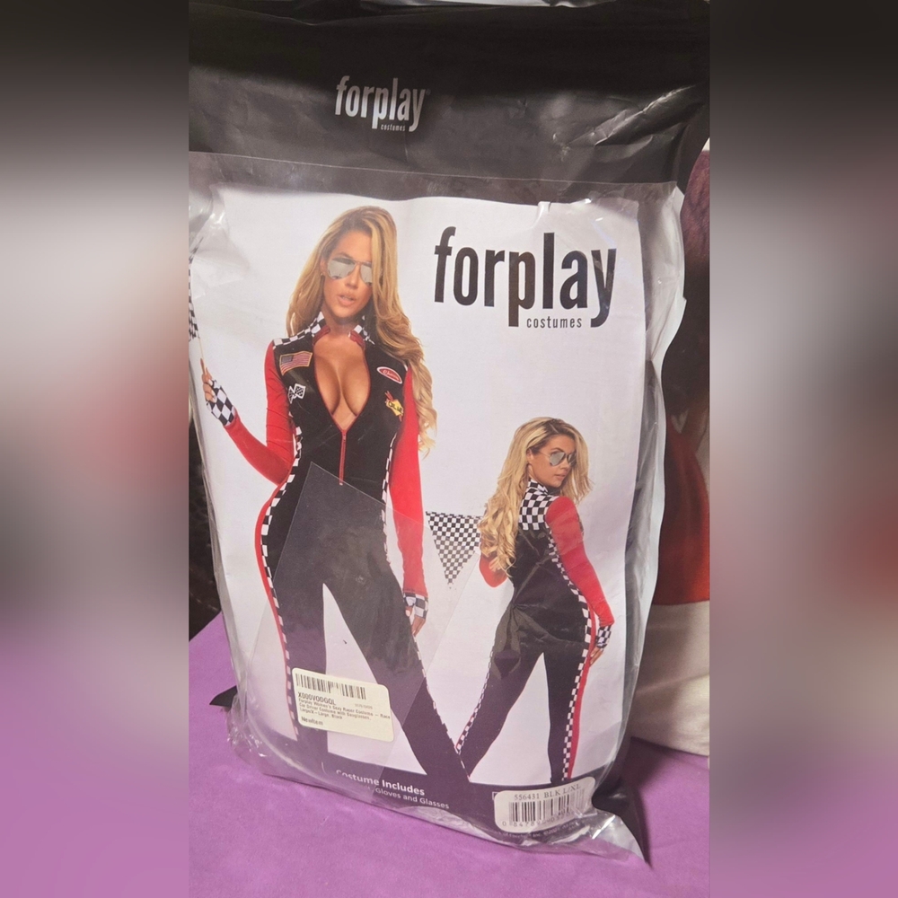FORPLAY WOMEN'S SEXY RACER COSTUME WORN ONE TIME - Picture 2 of 6